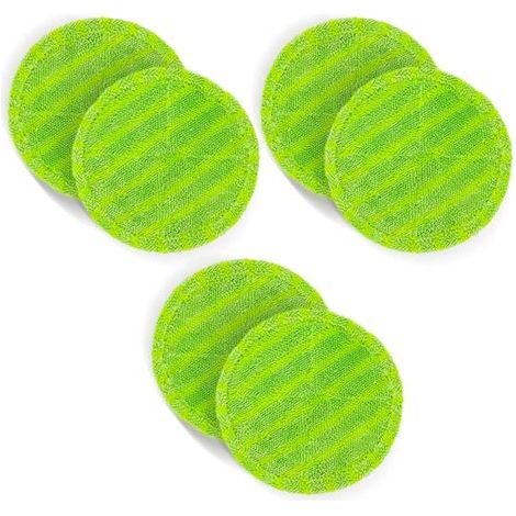Paquete de 6 paños de microfibra de repuesto, de 16 cm de diámetro, compatibles con la mopa flotante Dyson Hurricane M30457. (1/5)