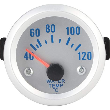 Indicatore di temperatura dell'acqua universale per auto, termometro digitale per acqua del motore da 52 mm con LED blu, intervallo 40-120 ℃, bianco (1/5)