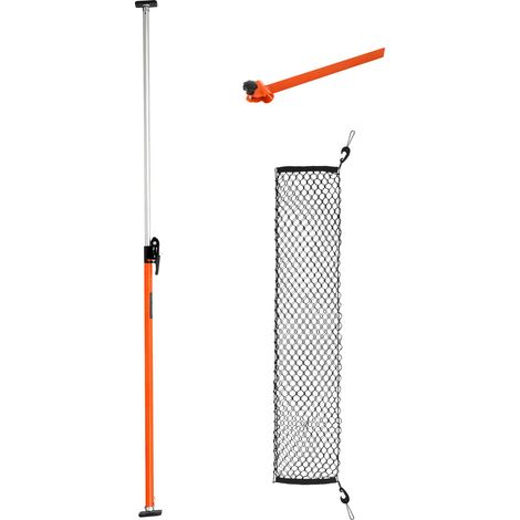 Barre de chargement à cliquet réglable, 101-185 cm, stabilisateur de chargement en acier robuste avec filet de rangement et barre de séparation, tige de verrouillage de charge télescopique SUV (1/5)