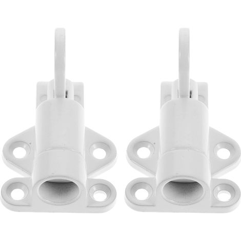 Lot de 2 Loquets à Fermeture Automatique en Alliage D’Aluminium Blanc Verrous Coulissants à Ressort pour Portes D’Armoire Fenêtres et Portails Installation Facile Sécurité