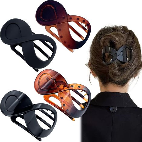 Set mit 4 flachen französischen Haarspangen (1/5)