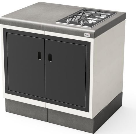 TUOZI - Módulo de soporte para encimeras KITAWAY GAS para Barbacoa de Obra Prefabricada (Blanco, Gris - 84 x 63 x 63 cm) - Uso en Exteriores (1/2)
