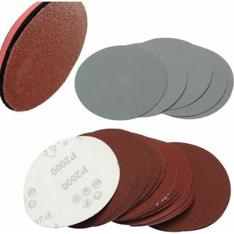 25PCS 5 inch Feuille Papier de Verre Polissage Ponçage Grit 800 1000 1500 2000 3000 (1/4)