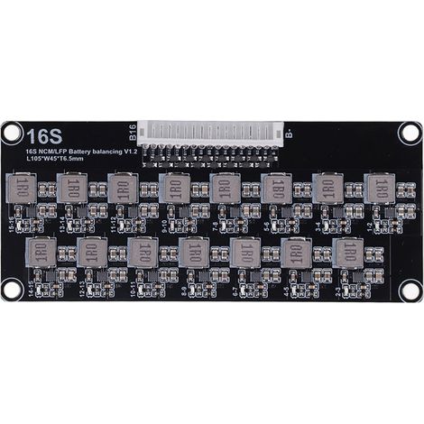 Égaliseur de batterie actif 16S avec câble de câblage, carte d'équilibrage inductive pour pack de batteries 2-4,5 V (1/5)