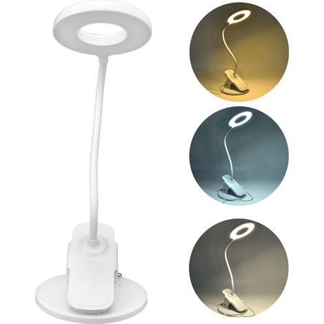 Intelligente Schreibtischlampe mit Stecker für Augenschutz, wiederaufladbare Leselampe, faltbare USB-Lampe fürs Studentenwohnheim, flexible Klemmlampe (1/5)