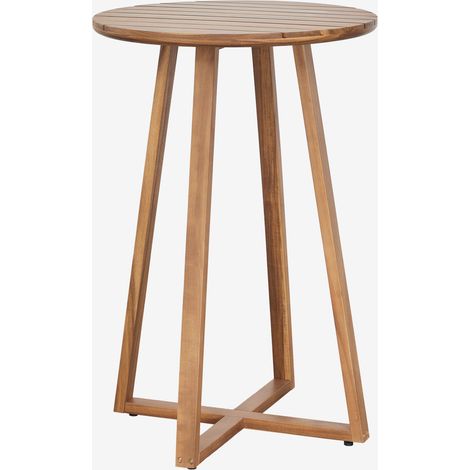 Table de jardin haute ronde Ø70 cm en bois d'acacia Magda SKLUM (1/5)