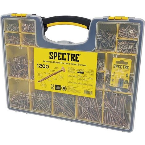 Spectre� Wood Screw Site Organiser 1200 Piece - FOROPSP1200Y (1/3)