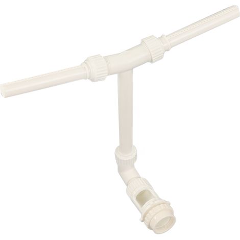 Fuente de piscina de PVC con doble chorro ajustable y adaptador de rosca interna G1 1/2 a G2. (1/5)