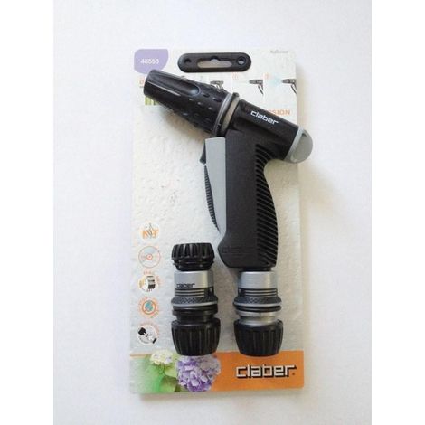 CLABER 48550 PISTOLA MULTI GETTO + RACCORDI + IRRIGAZIONE TUBI 1/2 - 5/8 - 3/4 (1/4)