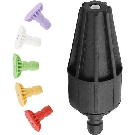 Lot de 6 buses de pulvérisation pour nettoyeur haute pression, ensemble à connexion rapide pour un nettoyage efficace, robustes et résistants à la rouille (1,2 mm (040)) (1/5)