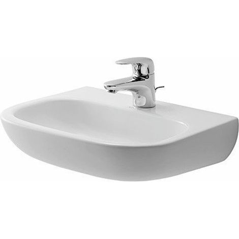Duravit D-Code - Lave-mains 450x360 mm, avec 1 trou, blanc alpin 07074500002