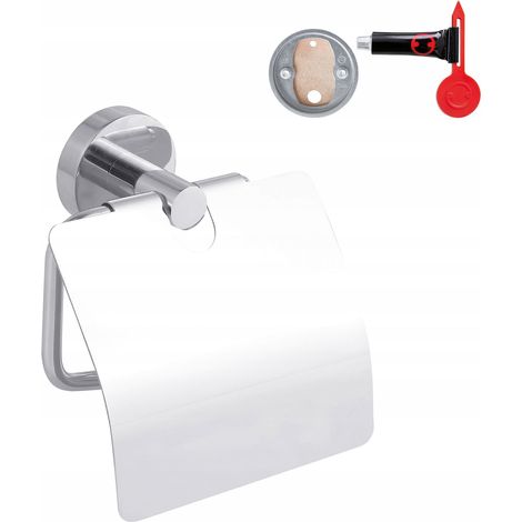 Tesa SMOOZ porta-rotolo carta igienica cromato senza perforazione (1/5)