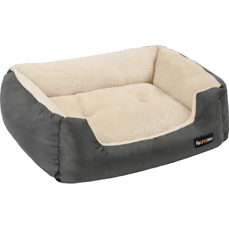Lit pour chien coussin réversible 65 x 55 x 20 cm gris foncé (1/5)