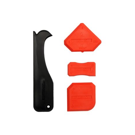 LOT DE 4 SPATULES EN SILICONE AVEC EMPORTE-PIÈCE - YT-5262