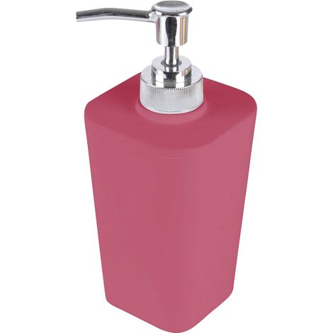 Distributeur Savon (7.3 x 7.3 x 18 cm) Vitamine Framboise, Plastique Soft Touch (1/3)