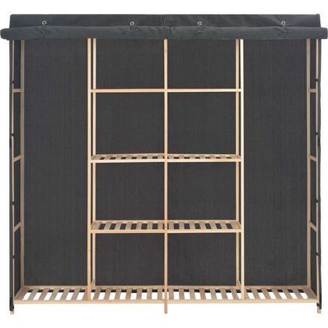 Maison Exclusive - Kleiderschrank Grau 173 x 40 x 170 cm Stoff (1/5)