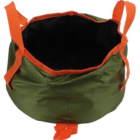 Zusammenklappbarer Eimer mit Griff, tragbares Faltwaschbecken, leichter Wasserbehälter für Camping, Wandern, Angeln, olivgrün (1/5)