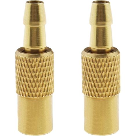 Lot de 2 connecteurs de valve de gonflage de pneu de rechange pour pompe à air - Accessoires de voiture en laiton (1/5)