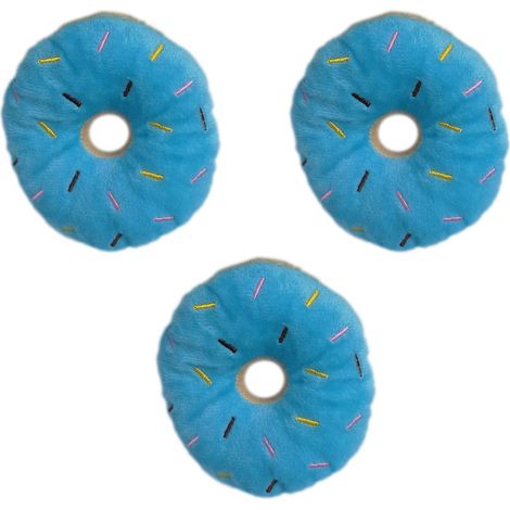 3 peluches en forme de donut pour chat, jouet interactif avec herbe à chat, coussin doux pour chaton (1/5)