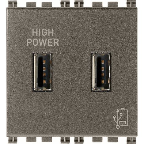 Unità alimentazione USB 2M Vimar Arkè Metal 19295.M