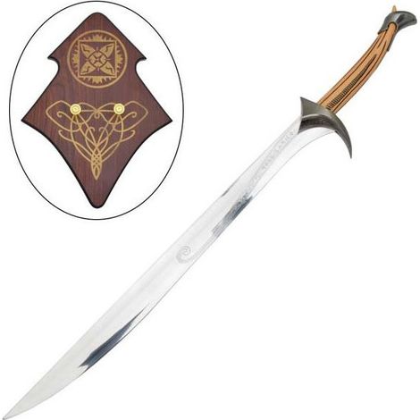 Altri Spada Ornamentale Orcrist di Thorin Scudodiquercia Acciaio con Stand