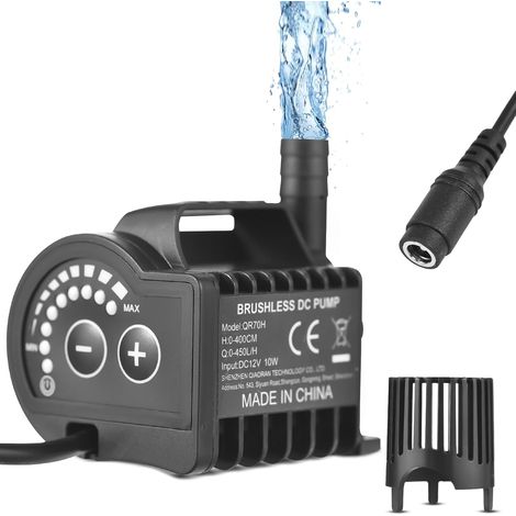 12V Submersible Water Pump with 8 Adjustable Speeds (0-700 L/H) - Small (1/5)