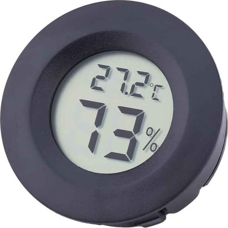 Mini termometro digitale rotondo con display LCD, igrometro per frigorifero e congelatore, tester di temperatura per interni ed esterni. (1/4)