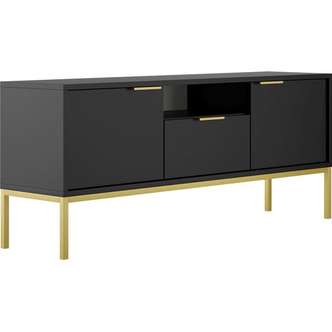 TV-Möbel Seattle , Schwarz, 135cm