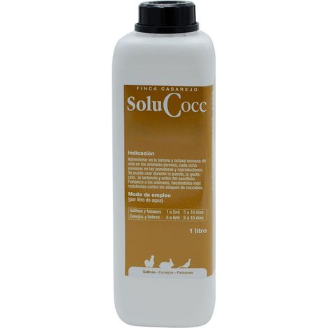 SoluCocc 1L – Complemento nutricional para gallinas, conejos y faisanes – Apoyo intestinal en situaciones de alta carga ambiental