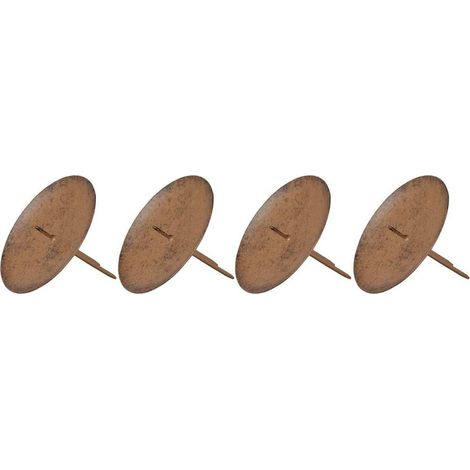 POSIWIO Adventskranz - Kerzenhalter Braun Ø 8 cm im 4er Pack - Metall (1/3)