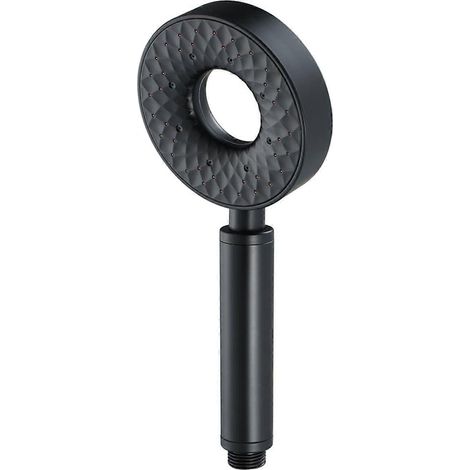 Pommeau Douche Ronde Douchette Main Universelle Pomme de Douche en Plastique ABS 3 Modes conomiseur d'eau Pomme Douche pour Salle de Bain,Noir