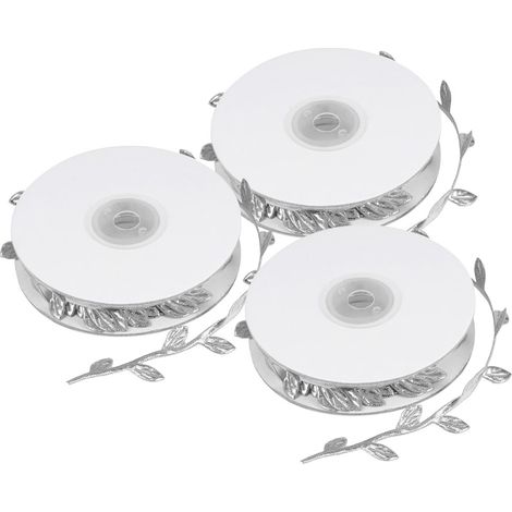 rouleaux de guirlande de feuilles artificielles argentées pour bricolage, décoration de mariage et autres activités manuelles (jardin d'enfants). (1/5)