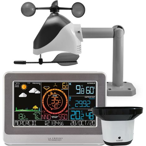 Professionelle wetterstation, weiß/grau - La Crosse Technology - WS6869-WHI-MEG
