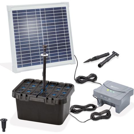 esotec Solar Teichfilter-Set Profi 15/550 LED LIFEPO4 Akku Filterpumpe 100952 (1/5)