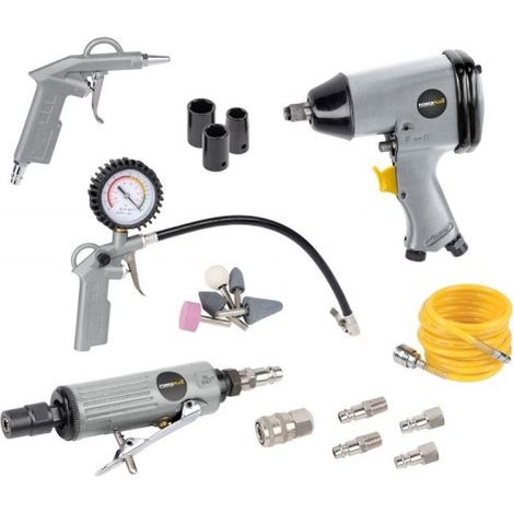 Powerplus Set Outils Pneumatiques POWAIR0021 - 25 pièces - 114l/min (1/5)
