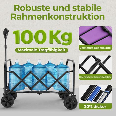 Carrello Pieghevole Modenuit Mini 100KG con Manico Regolabile, Leggero e Compatto, Viola (1/5)