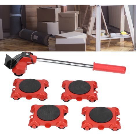 Elevador de muebles de altura ajustable de 5 piezas, herramienta de manipulación multifuncional de alta resistencia (1/5)