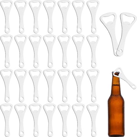 30-Piece Flat Bottle Opener Set, 9.2 x 3.5 cm, Stainless Steel (1/5)