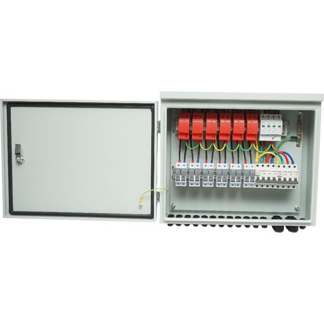 Quadro di protezione con fusibile 380V per impianti fotovoltaici 20-30KW DC/AC con 6 stringhe IP65 (1/5)