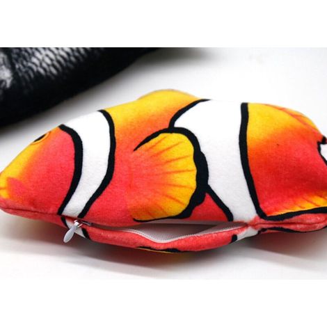 30 cm großer, elektrisch vibrierender Wels in Form eines roten Clownfisches (1/4)