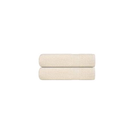 Serviettes de douche FROGN 2 pièces. Crème 70x140 cm 360 g/m² - Crezuo (1/4)