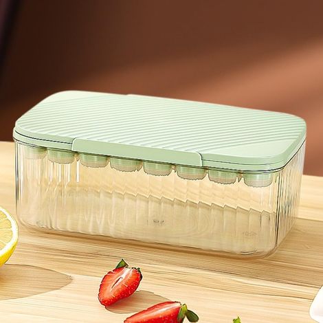 à glaçons en silicone avec couvercle, boîte libération par pression, (1/5)