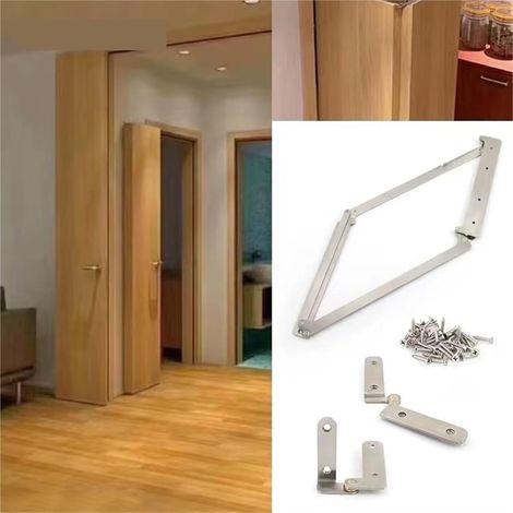 Accessoires de Porte Pliante à 180 degrés, Porte de ménage, Porte de vestiaire, Porte de séparation, quincaillerie de Porte, Accessoires de connecteur(18 mm Right Away)
