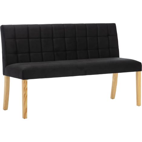 Maison Exclusive - Bank 140 cm Schwarz Samt