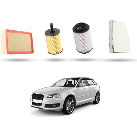 Kit Tagliando 4 filtri compatibile con Audi A3 II (8P1,8PA) 1.9 tdi 77kw dal 2003 al 2009 (1/5)