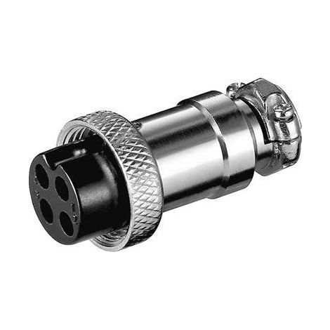 Conector micro aviacion aereo GX16 hembra de 4pin  Gris (1/4)