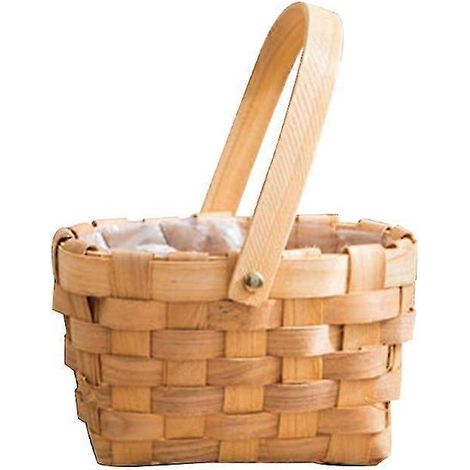 Handgefertigter Blumenkorb aus natürlichem Rattan, gewebt für Zuhause, Küche, Garten, Gemüseaufbewahrung, Pflanzgefäß, Halter, Hochzeitsfeier Ta--14