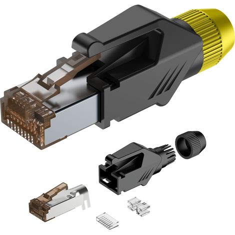 Roxtone RJ45C5E-PH-YL Conector RJ45 con tapa (1/5)