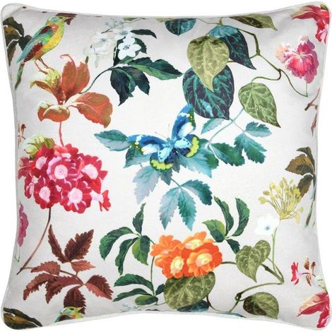 EMMY Kissen 45x45 cm weiße Pflanzen