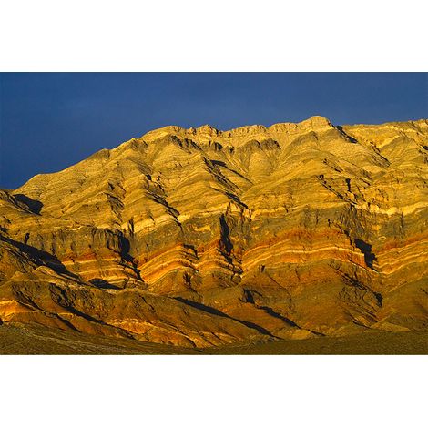 Papier peint panoramique montagne bleu & jaune doré Tapisserie panoramique paysage montagne 3D Papier peint panoramique pour cage d'escalier (1/2)